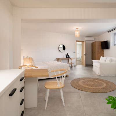 Lower Floor: The most significant advantage; this bedroom also boasts a kitchen.