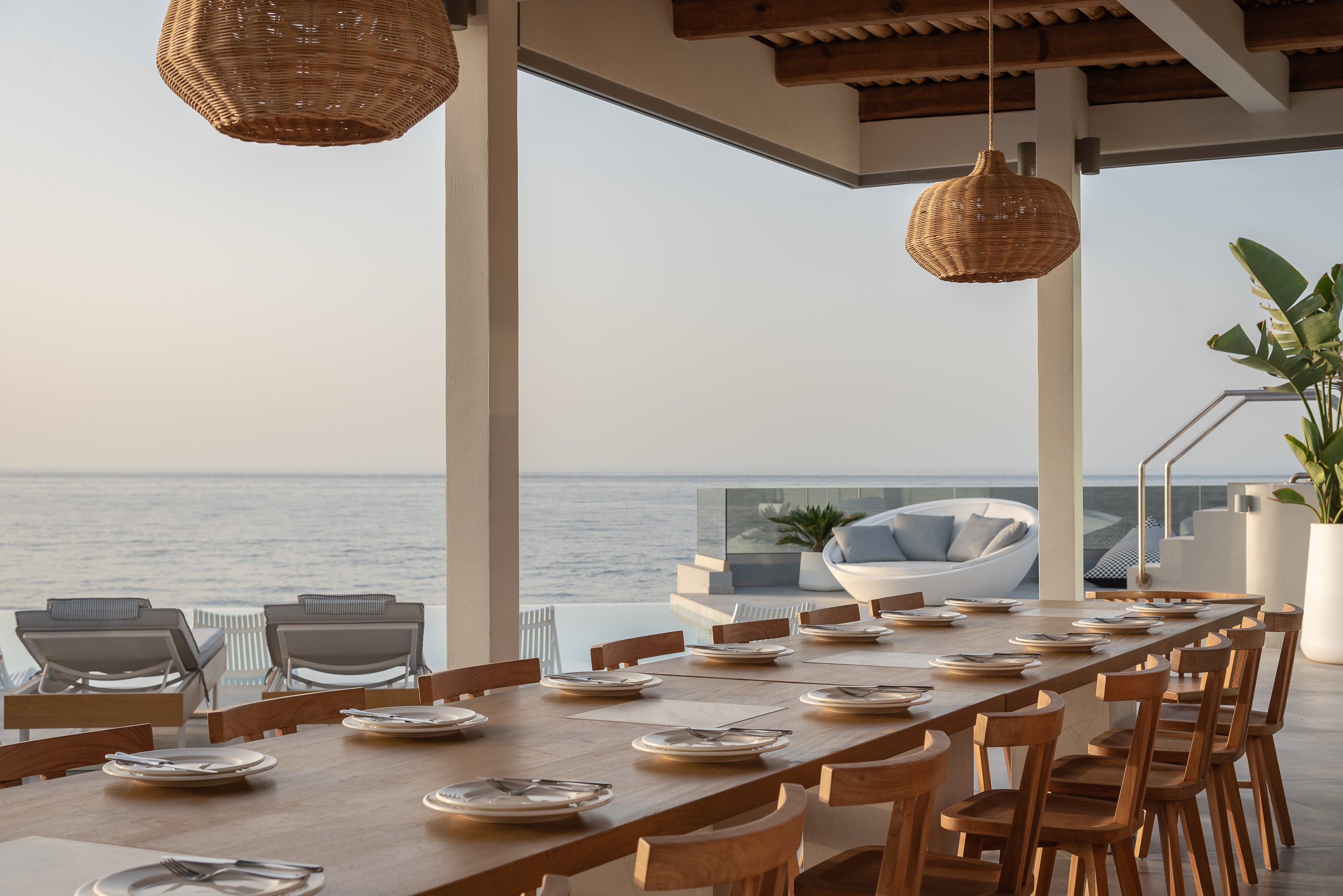 Gathering & Dining area next to the pool terrace
