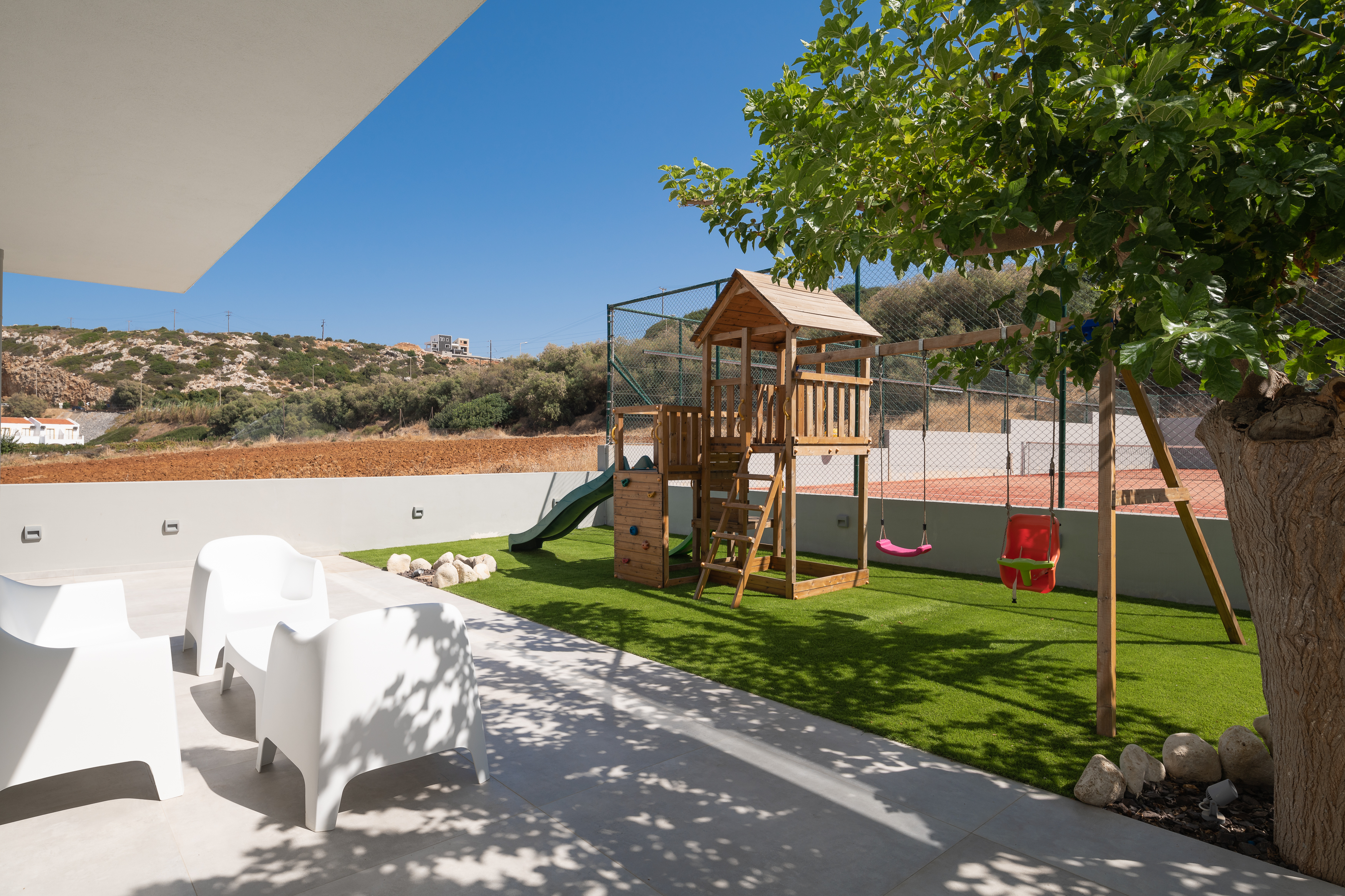 The natural playground all around will delight children.