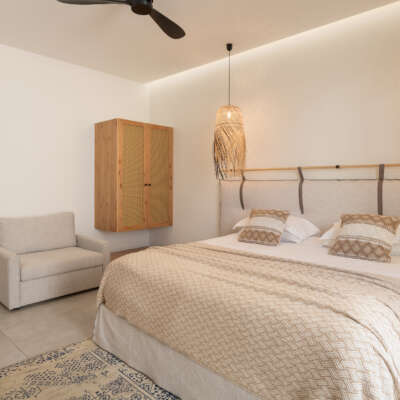 Lower floor. Stimulating bedroom design.