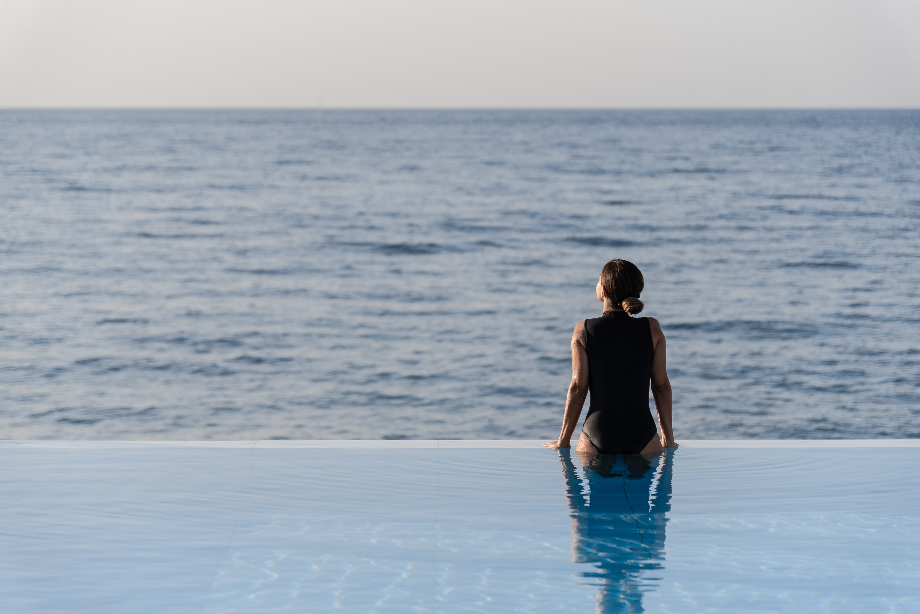 Breath-taking sea views from the decking at Villa Hermes.
